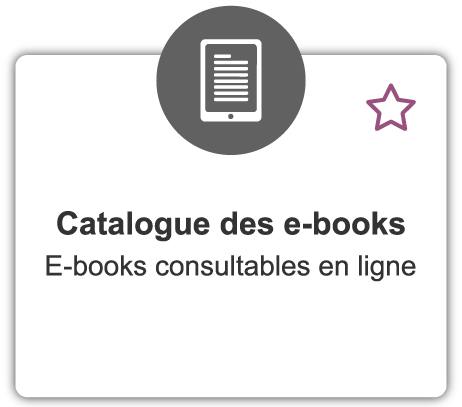 Catalogue des ebooks