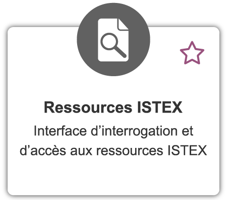 Ressources ISTEX