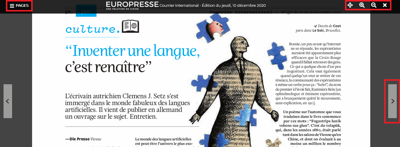 Publications PDF dans Europresse