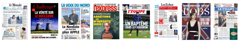 Exemples de périodiques disponibles dans Europresse