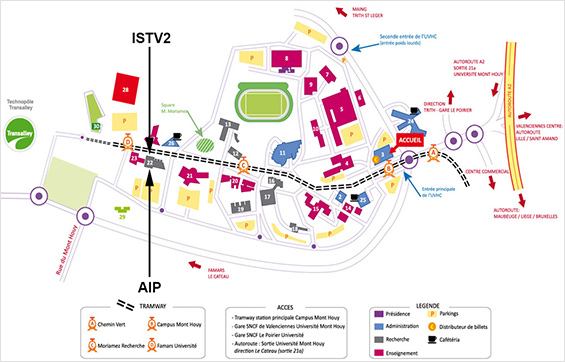 AIP PRIMECA - Site de Valenciennes - Plan du Campus du Mont Houy