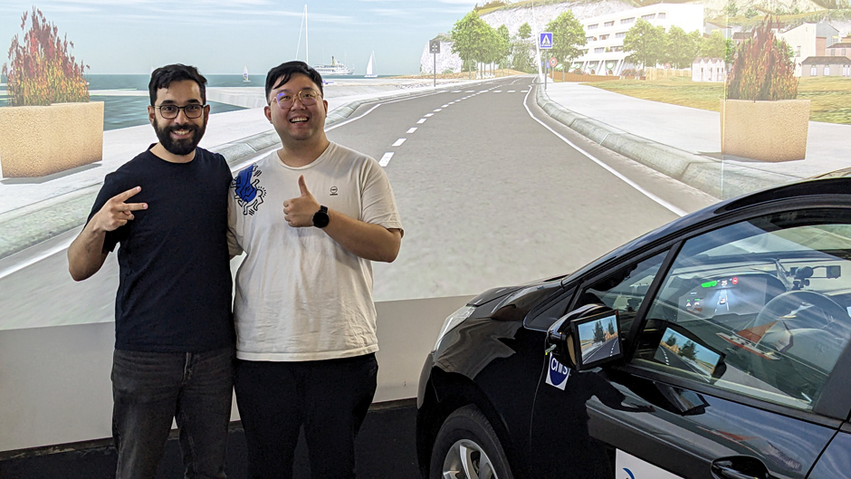 Mohamed OUDAINIA et Yikai WANG, les deux doctorants financés dans le cadre du projet CoCoVéIA