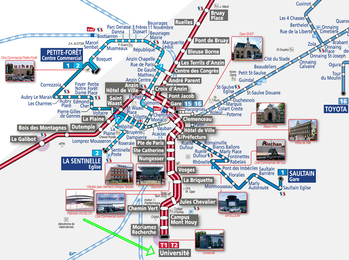 The Congress site is situated 10 min by tram from the center of Valenciennes.