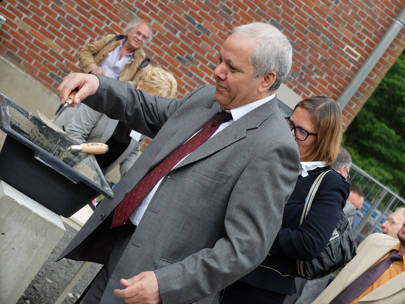 Arenberg, creative mine - Pose de première pierre au futur pôle d'excellence en images et médias numériques