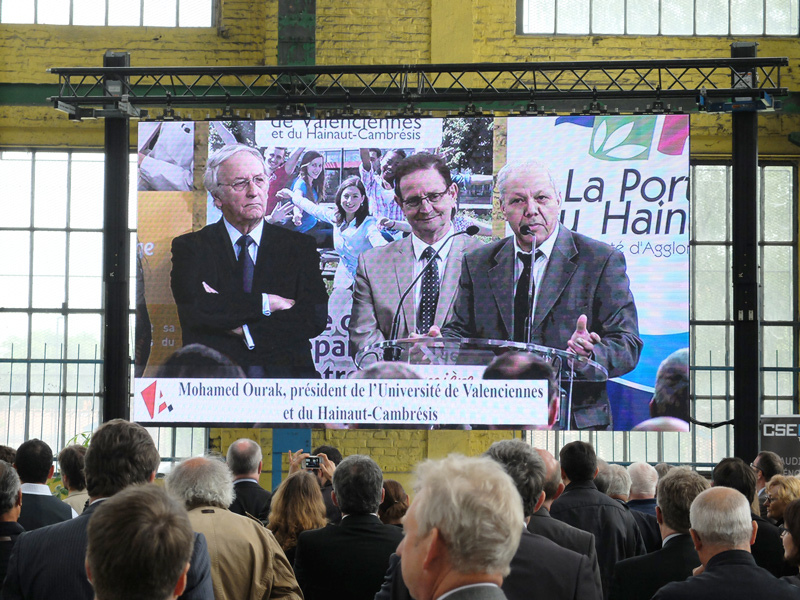 Arenberg, creative mine - Pose de première pierre au futur pôle d'excellence en images et médias numériques
