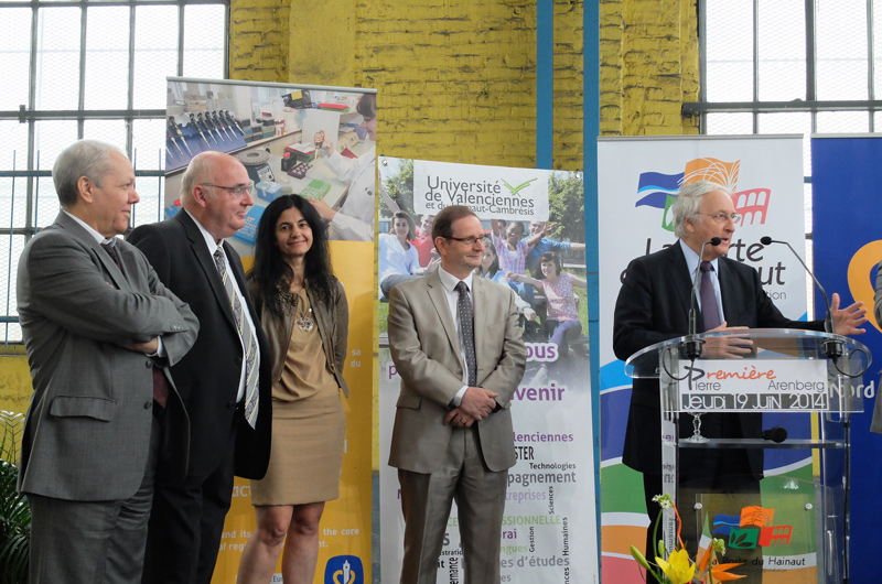Arenberg, creative mine - Pose de première pierre au futur pôle d'excellence en images et médias numériques
