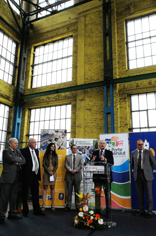 Arenberg, creative mine - Pose de première pierre au futur pôle d'excellence en images et médias numériques