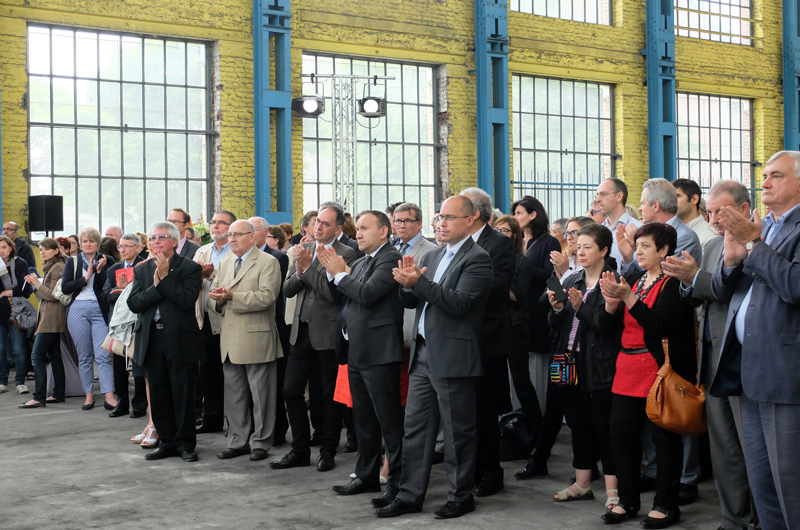 Arenberg, creative mine - Pose de première pierre au futur pôle d'excellence en images et médias numériques