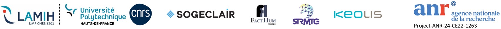 LAMIH UMR CNRS 8201 - CNRS - SOGECLAIR - FactHum France - STRMTG - KEOLIS - anr - agence nationale de la recherche - Project-ANR-24-CE22-1263