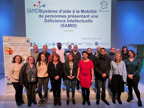 Le projet SAMDI, Système d’Aide à la Mobilité des personnes avec Déficience Intellectuelle, s'est terminé ce vendredi 16 février 2024 par une séance de restitution aux nombreux participants du projet.