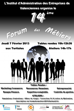 Forum des métiers  Université Polytechnique Hauts-de-France