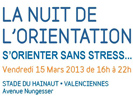 PREMIÈRE NUIT DE L'ORIENTATION À VALENCIENNES