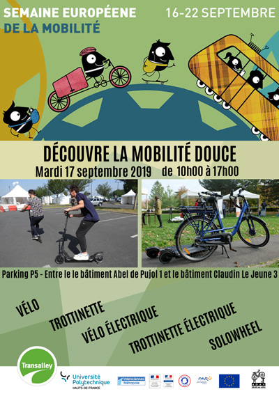 Journée promotion des modes de transport doux : venez tester une trottinette, un gyroroue, un vélo électrique… le jeudi 19 octobre 2017 au square Moriamez