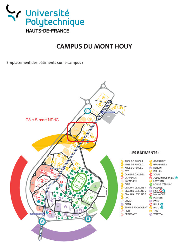 Plan accès Pôle Smart NPDC