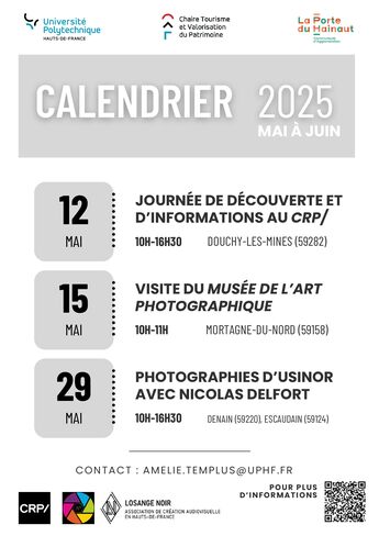 Retroplanning du projet Mémoire industrielle et photographie
