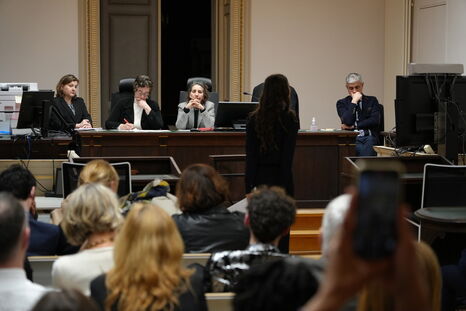 L'un des candidats en pleine plaidoirie