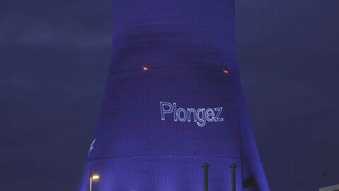 EDF Bouchain - "Plongez" projeté sur la centrale