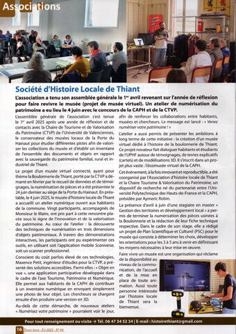 Bulletin municipal Thiant Infos n°44 – été 2025