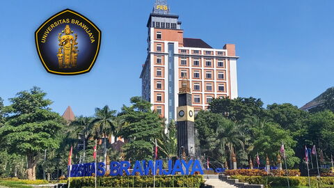 Campus et logotype de l'Univeritas Brawijaya (Indonésie)
