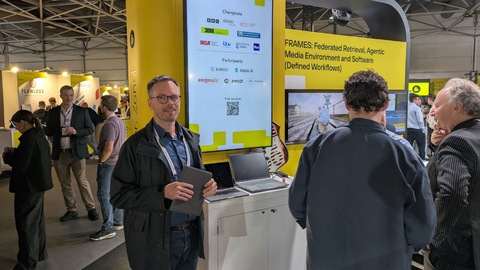 Cédric Lejeune sur le stand IBC Accelerator